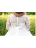 Delicate Lace Tulle Airy Flower Girl Dress